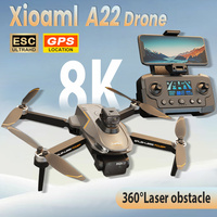 Drone A22 RC avec caméra aérienne pour touristes professionnels, quadricoptère RC, évitement d'obstacles, flux optique, 4K, 2024 °, 8K, nouveau, 360 1